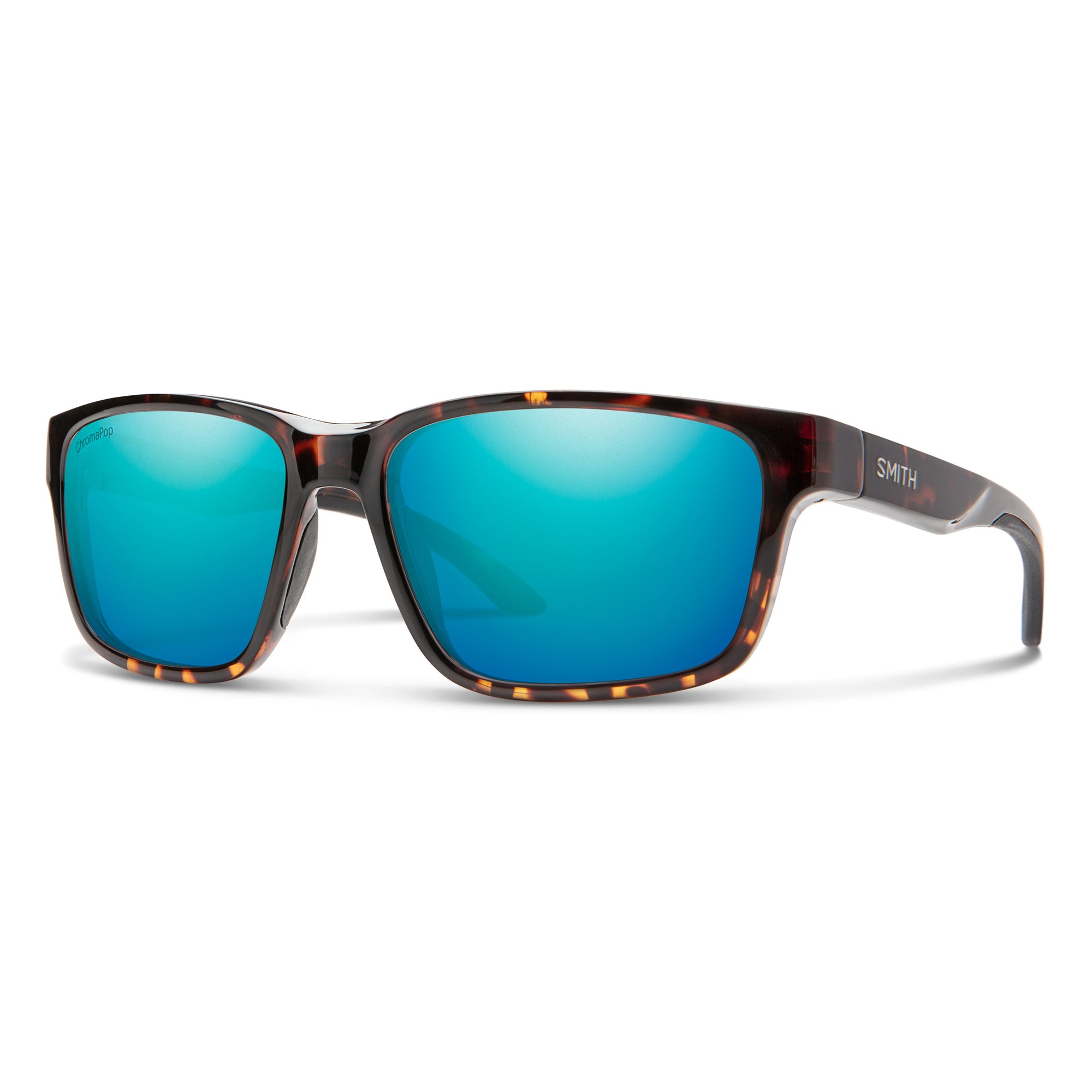 Smith Basecamp Sunglasses Tortoise ChromaPop Polarized Blue Mirror