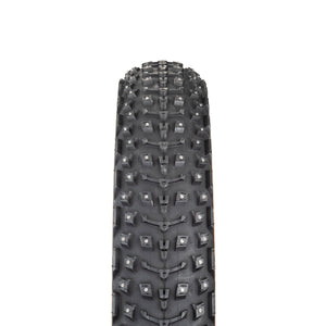 45NRTH Dillinger 5 Studded Fat Bike Tire 26 x 4.6, 258 Steel Carbide Studs, Tubeless Ready Folding, 60tpi, Black