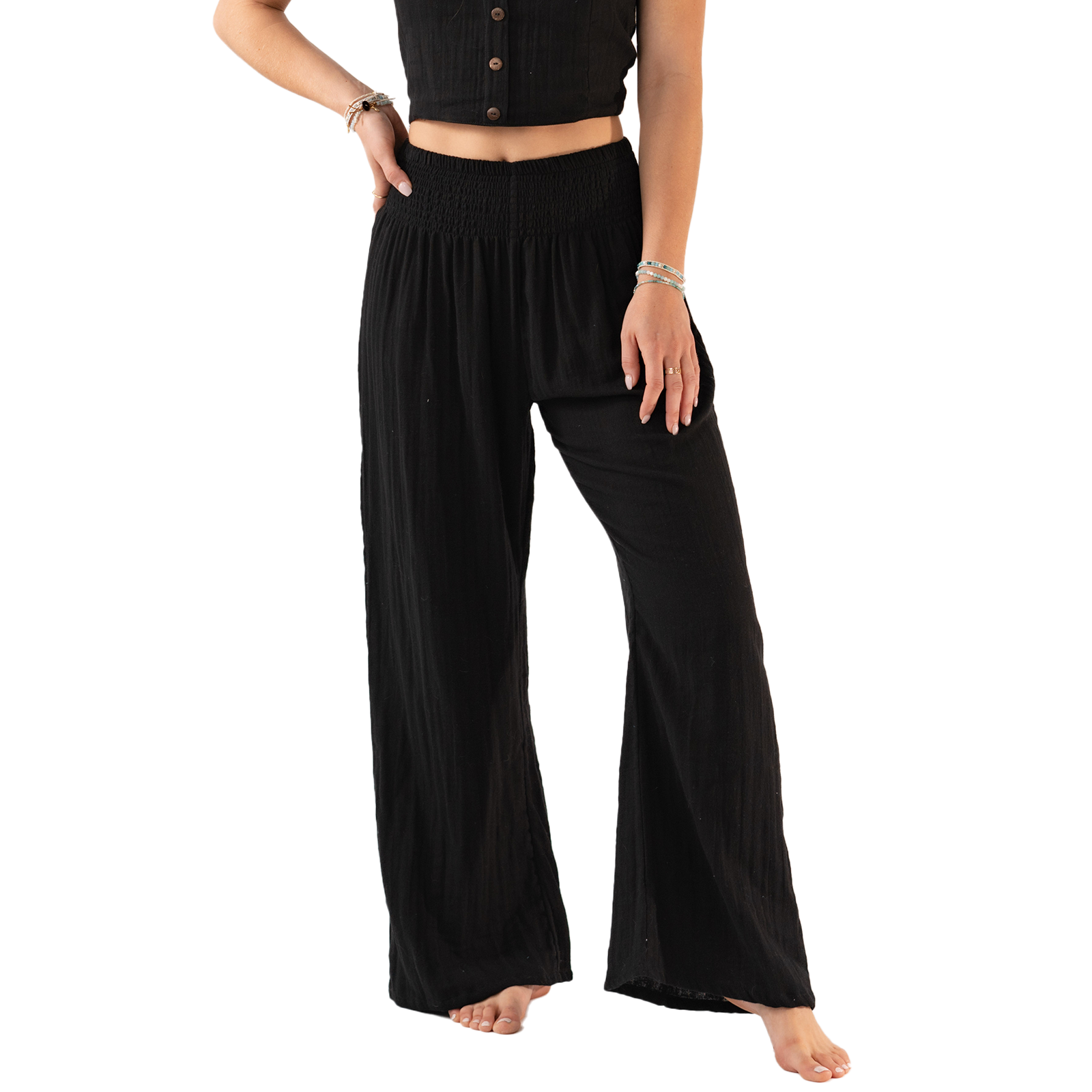 Lotus and Luna Wide Leg Cotton Pants