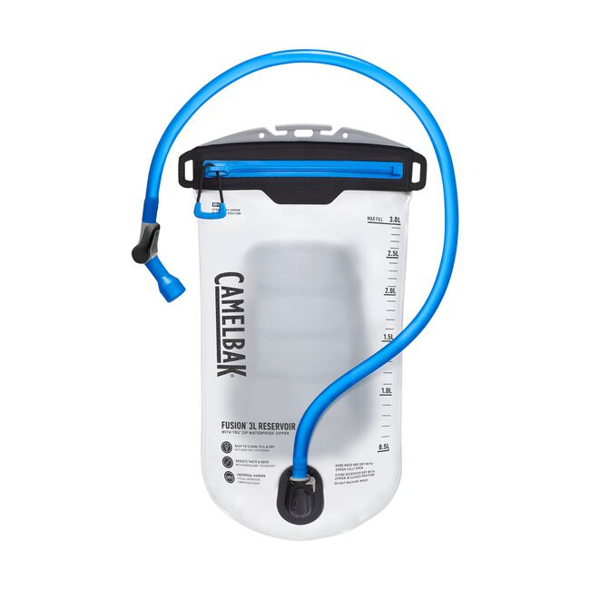 Camelbak Fusion 3L Reservoir with Tru Zip Waterproof Zipper, Clear