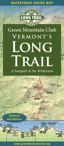 GMC Vermont's Long Trail Waterproof Hiking Trail Map 6th ed.