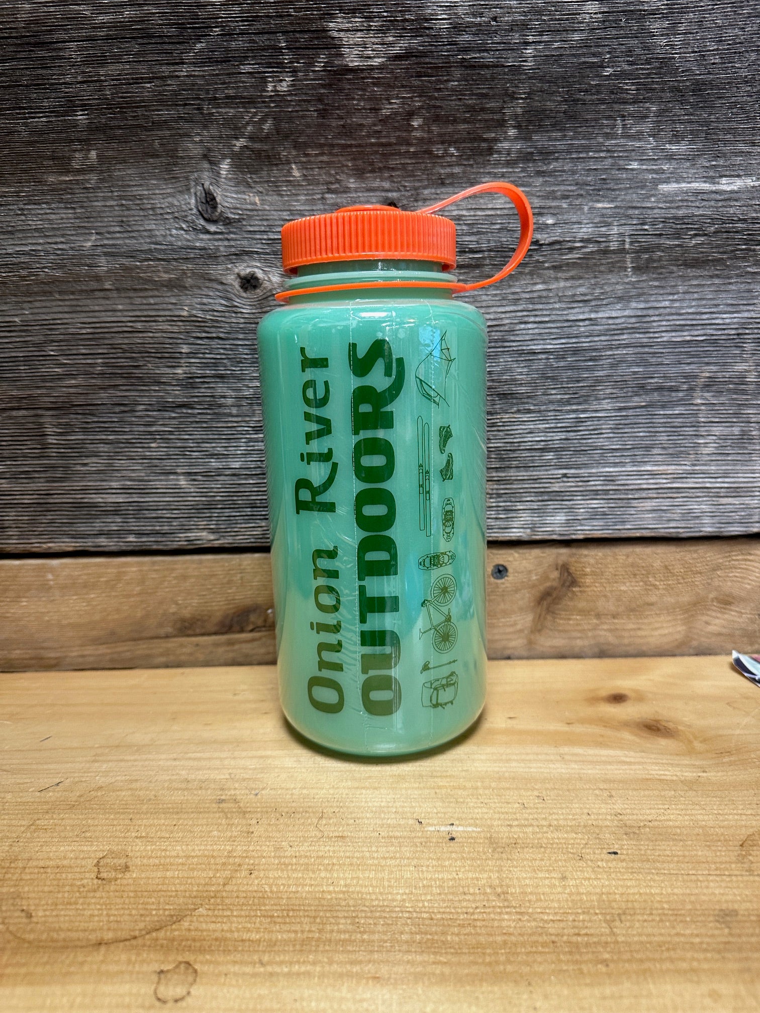 ORO Custom Nalgene Wide Mouth 32oz Bottle Glow Green