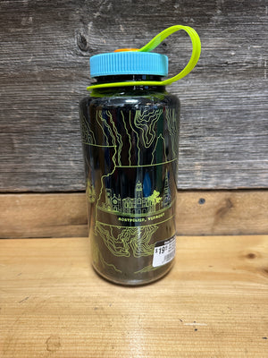 ORO Custom Nalgene Wide Mouth 32oz Bottle Dark Green/Turqoise