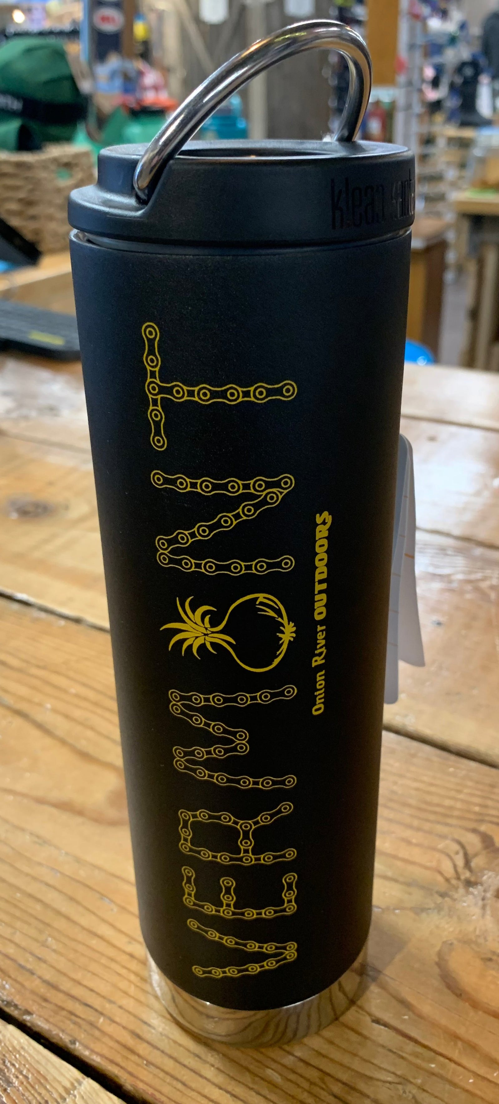 ORO Custom Klean Kanteen 20 oz. TK Wide Loop Cap Black Vermont Logo