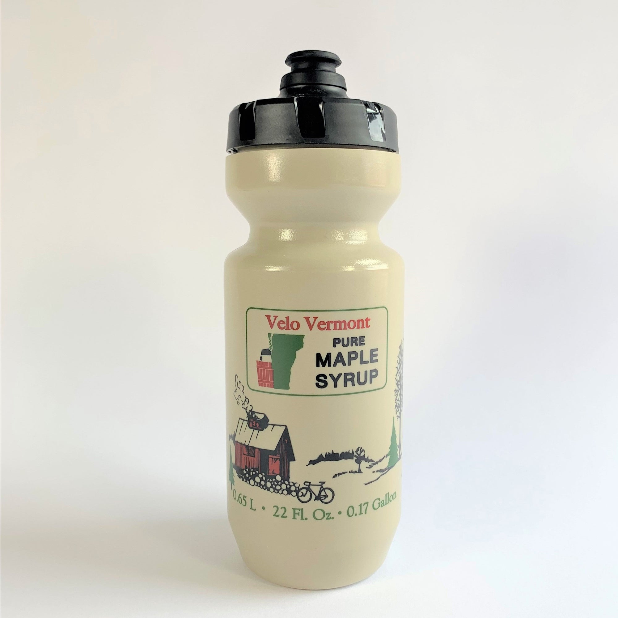Maple Syrup Velo Vermont VT Bike Water Bottle 22oz