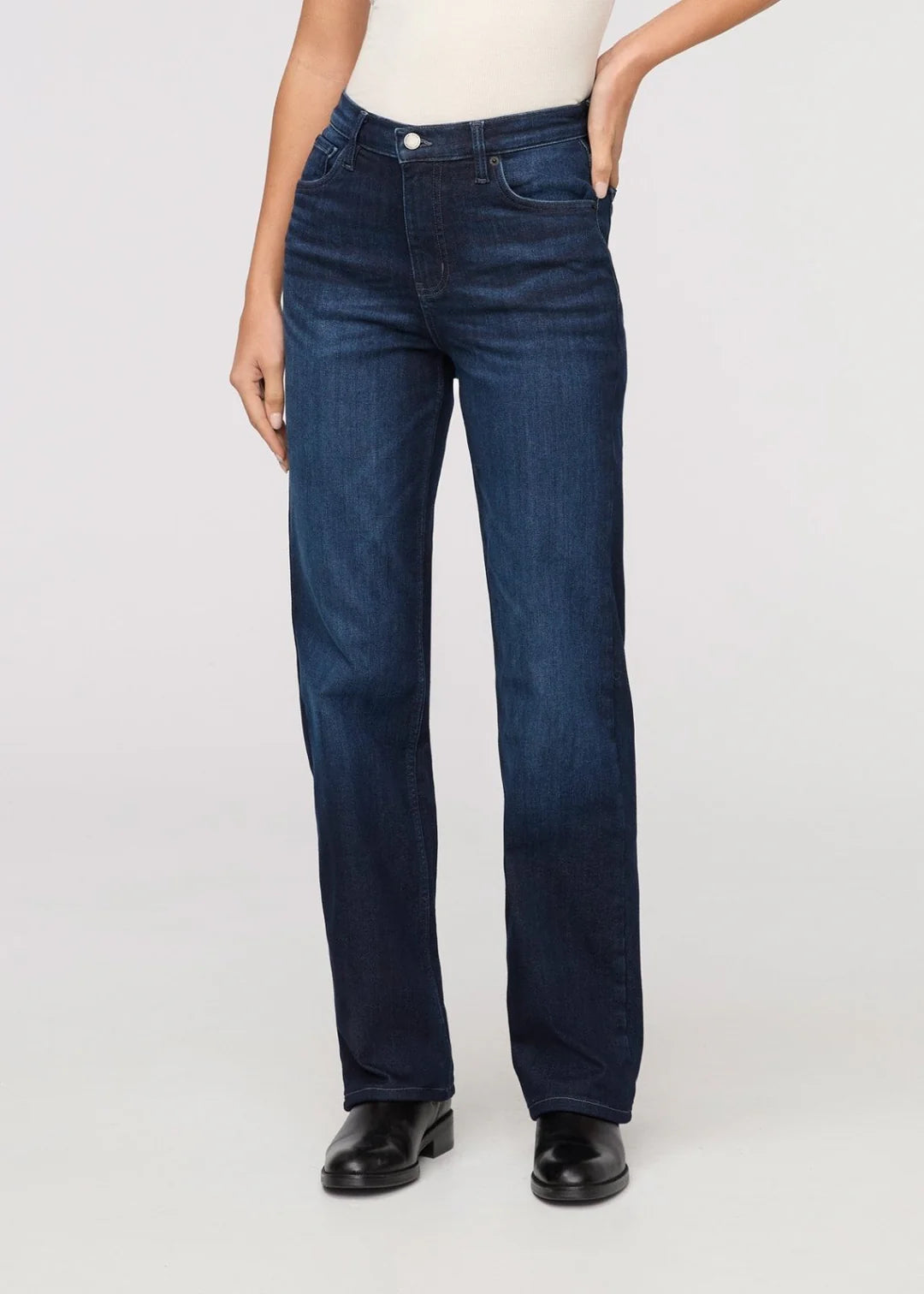 Duer Tech Fleece Denim High Rise Straight Women's Pants