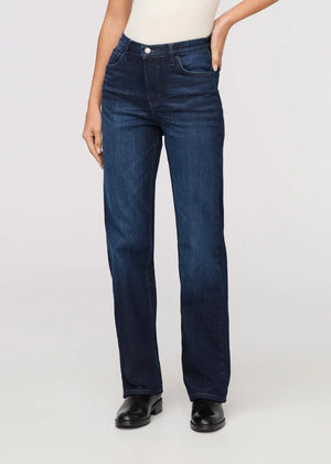 Duer Tech Fleece Denim High Rise Straight Women's Pants