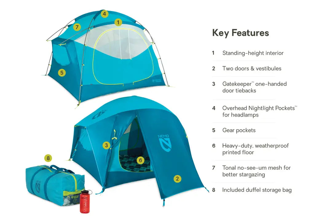 NEMO Aurora Highrise 4P Tent Atoll/Oasis