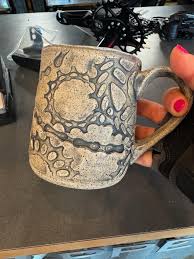Black Barn Ceramics 2025 Slab-built Ceramic Cycling Chain/Cog Mug