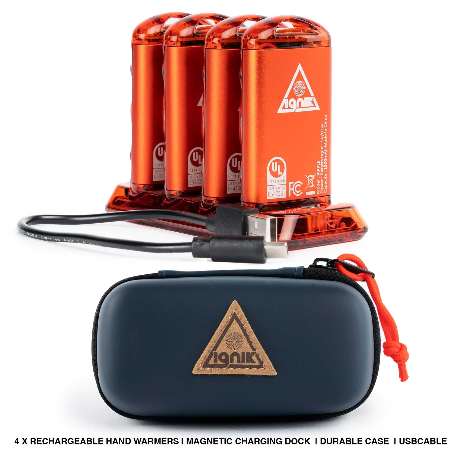 Ignik Ripple Rechargeable Hand Warmers 4-Pack