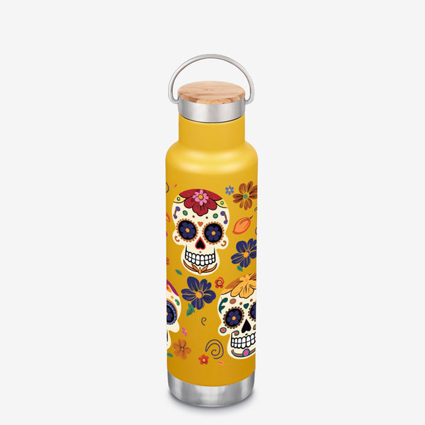 Klean Kanteen 20 oz Insulated Bottle Skulls w/Bamboo cap